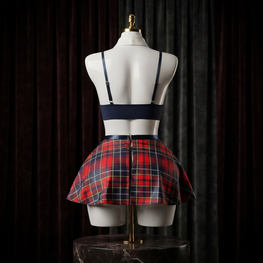 School Girl Plaid Skirt Set - Cute Roleplay