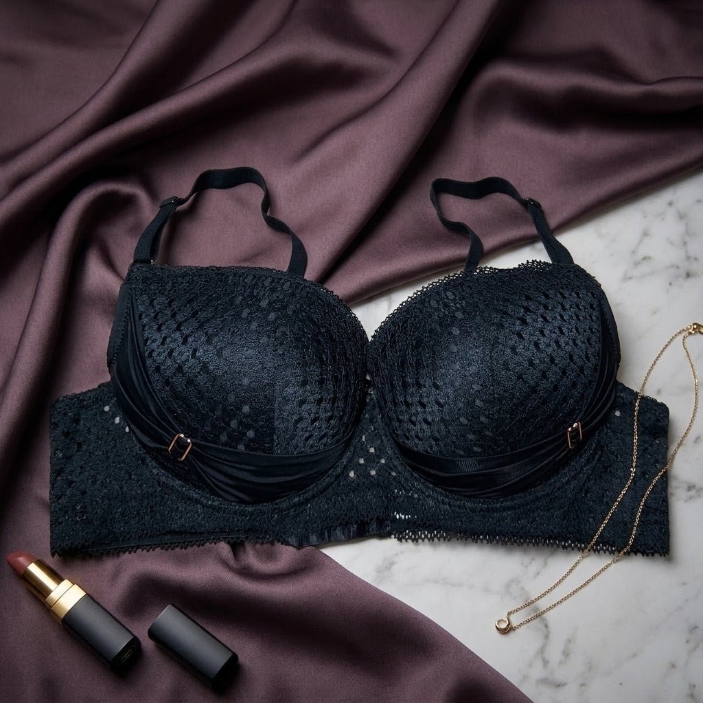 Aura Bloom: Sculpted Lace Intimate Set - Arosha
