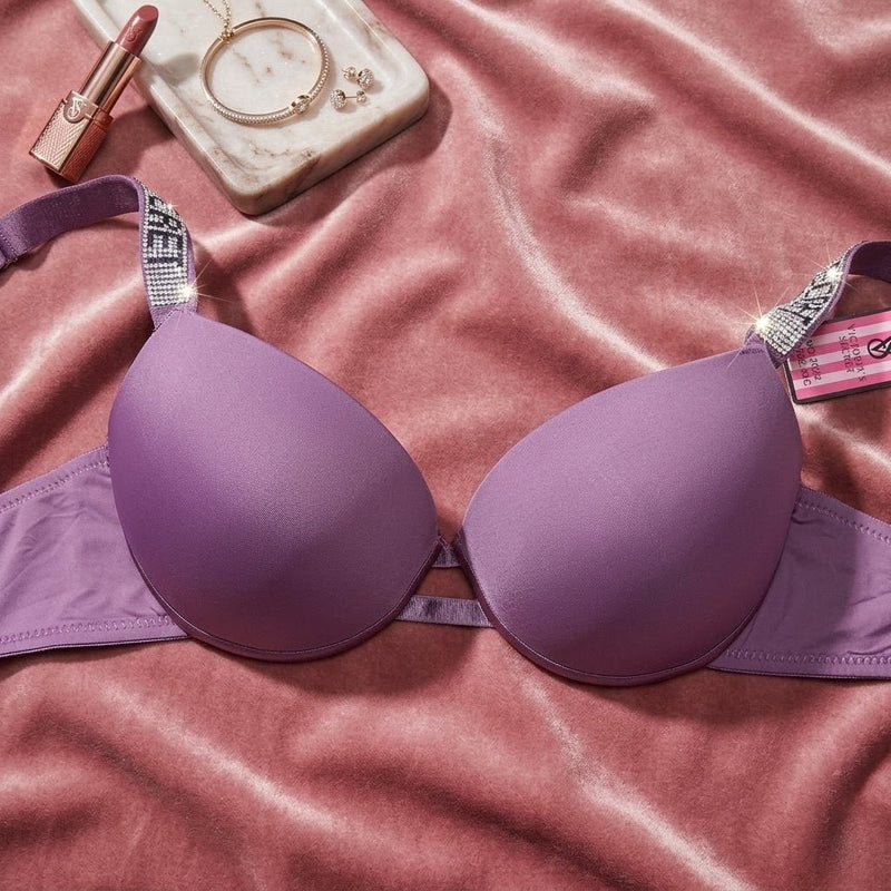 Crystal - Embellished Luxe Push - Up Bra for Radiant Confidence and Support - Arosha