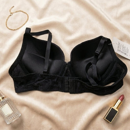 Heart - Embellished Jacquard Padded Lingerie Set - Arosha