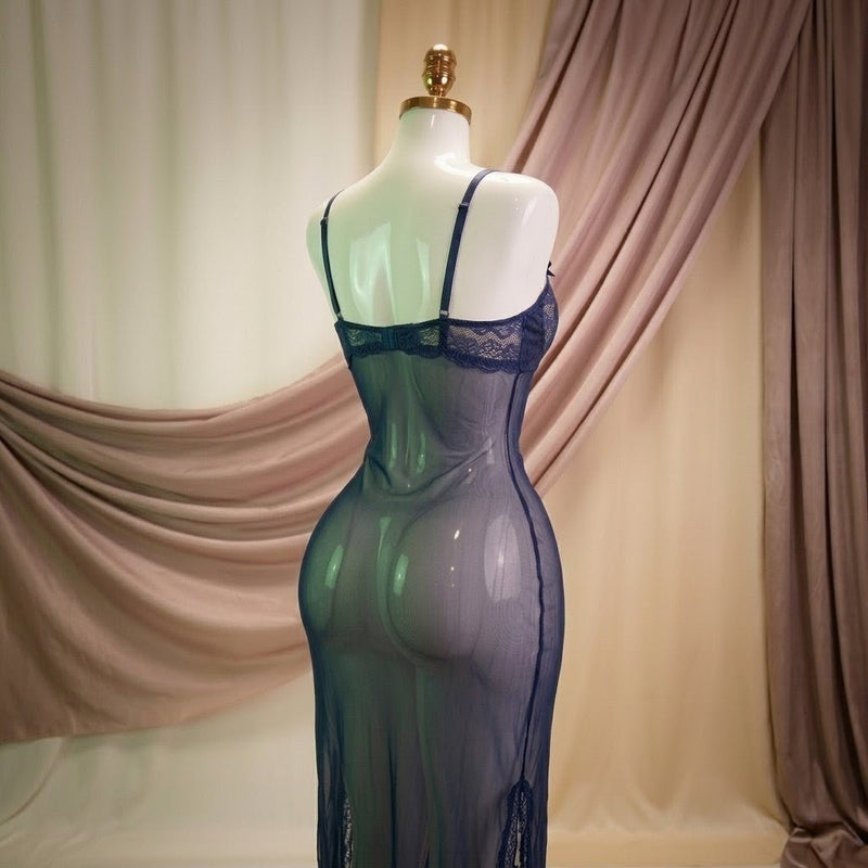 Midnight Lace Corset Gown - Arosha