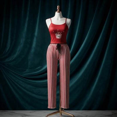 Popcorn Cami Pajama Set - Fun Lounge - Arosha