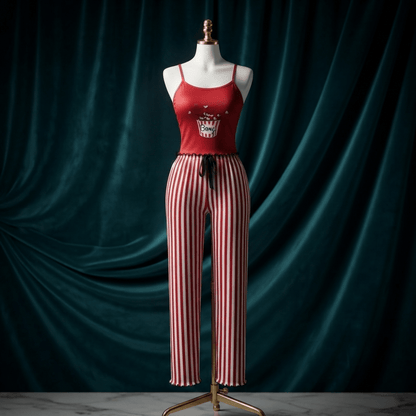 Popcorn Cami Pajama Set - Fun Lounge - Arosha
