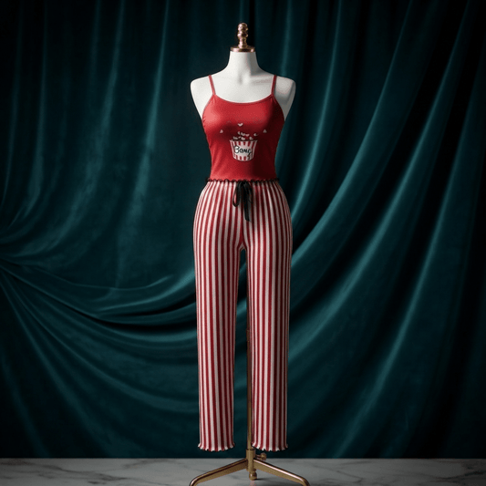 Popcorn Cami Pajama Set - Fun Lounge - Arosha