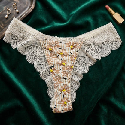 Radiant Floral Lace Signature Underwire Bra and Thong Lingerie Set - Arosha