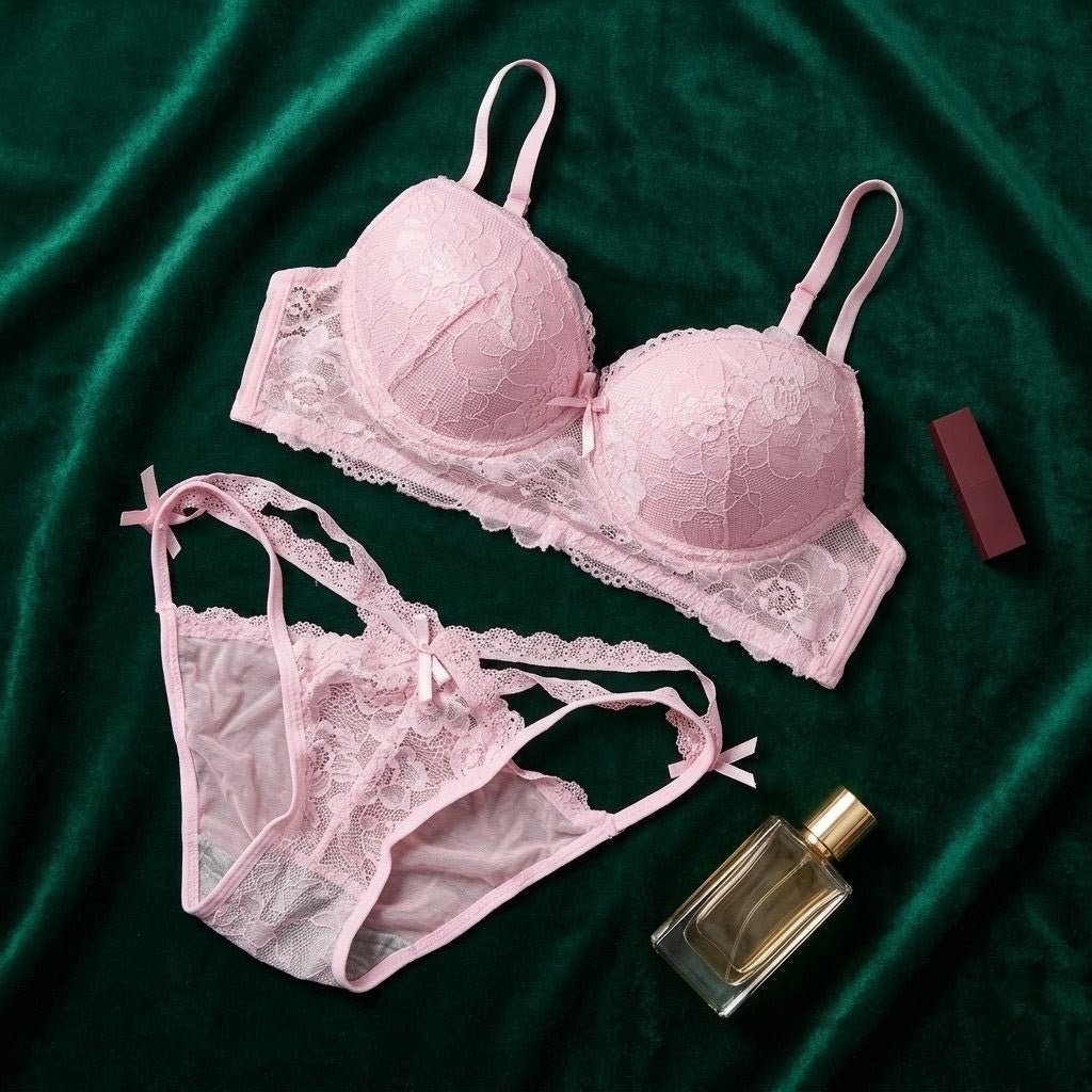 Radiant Lace Signature Push - Up Lingerie Set - Arosha