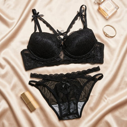 Radiant Lace Signature Push - Up Lingerie Set - Arosha
