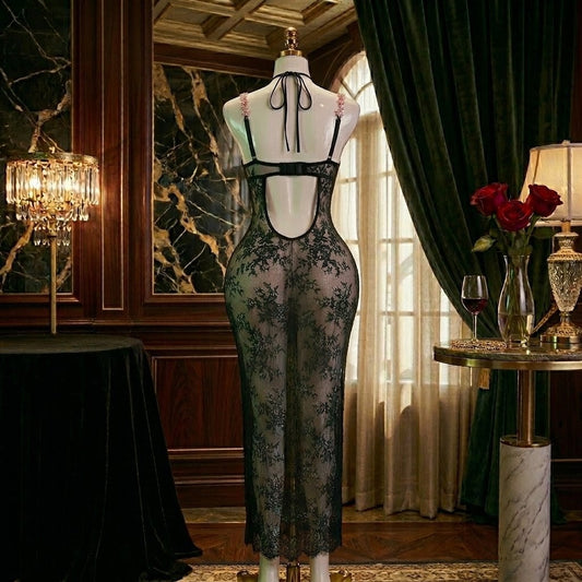 Midnight Signature Floral Lace Chemise