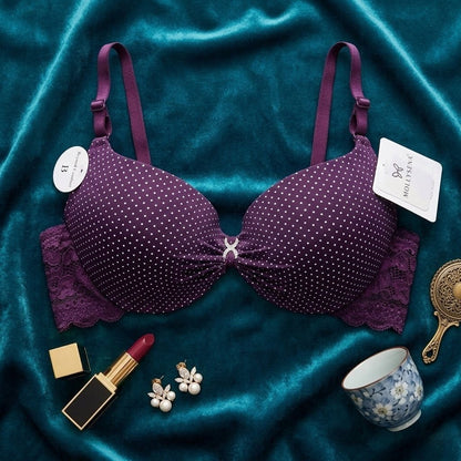 Rubis Polka Charm Balconette Bra Panty Set - Arosha