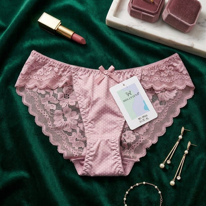 Rubis Polka Charm Balconette Bra Panty Set - Arosha