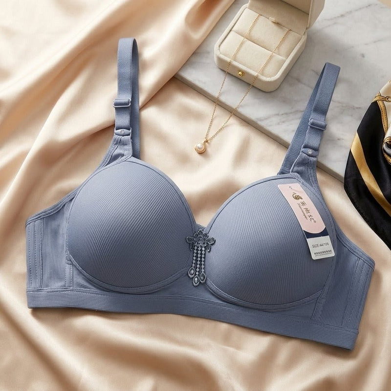 Serene Ribbed Contour – Targeted Support Bra - Arosha