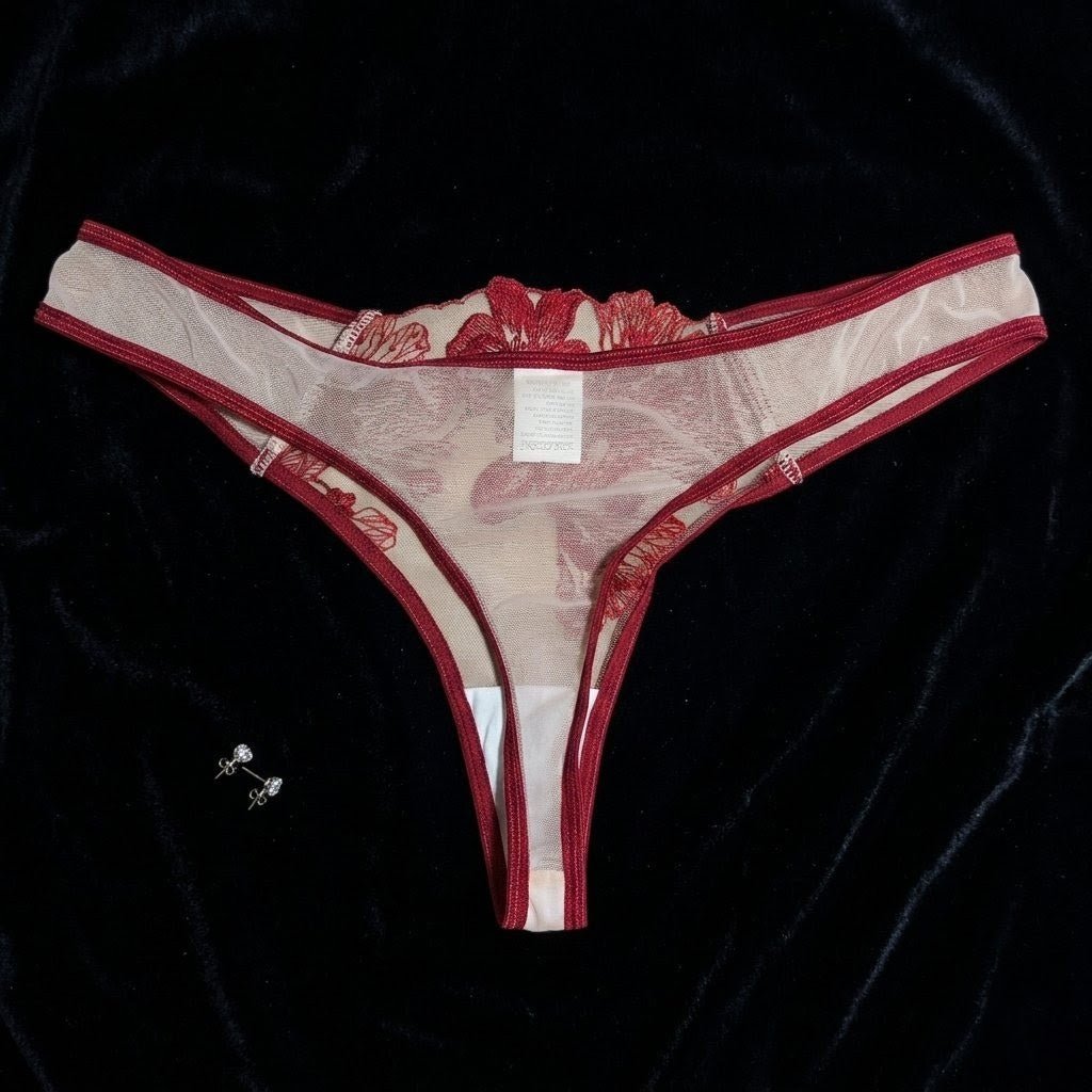 Signature Flora Embroidered Mesh Lingerie Set - Arosha