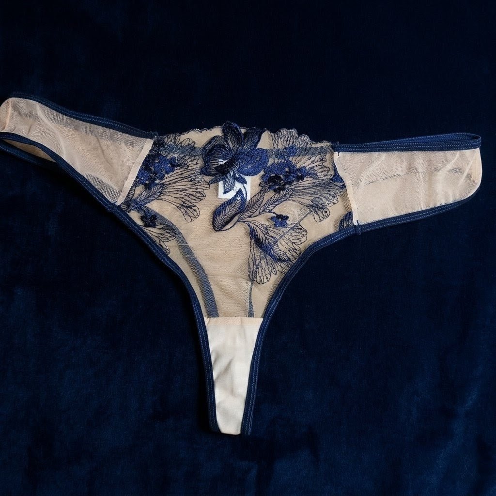 Signature Flora Embroidered Mesh Lingerie Set - Arosha
